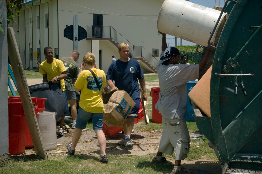 Sailors clean and repair orpanage in Belize City, Belize