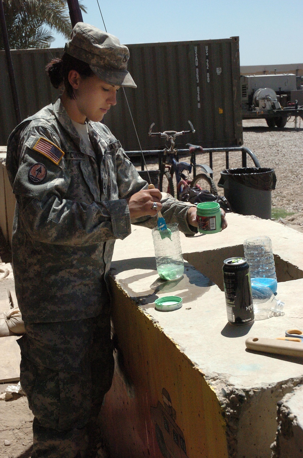 Soldier Paints to Relieve Stress, Motivate Unit