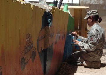 Soldier Paints to Relieve Stress, Motivate Unit