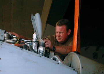 Avionics Mechanic Works on Predator