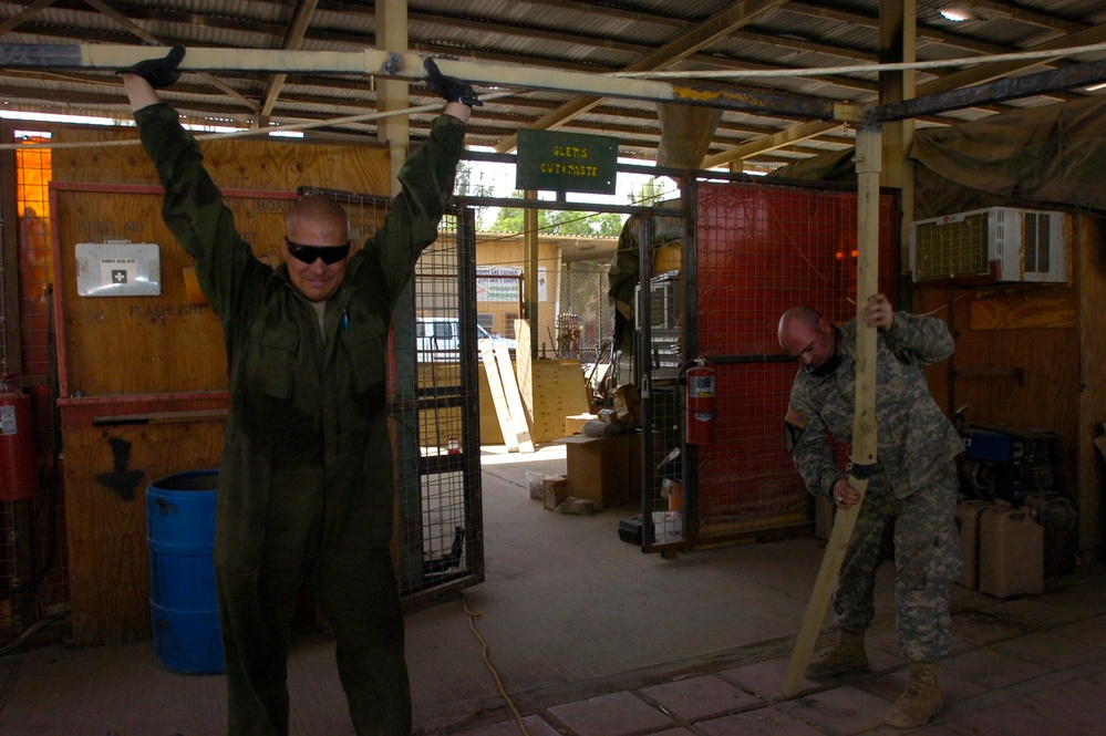 Cavalry Troops Construct Portable Aid Station