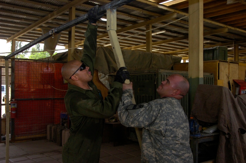 Cavalry Troops Construct Portable Aid Station