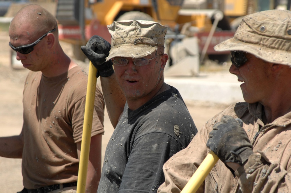 Service members Lay New Flightline in Bagram Airfield