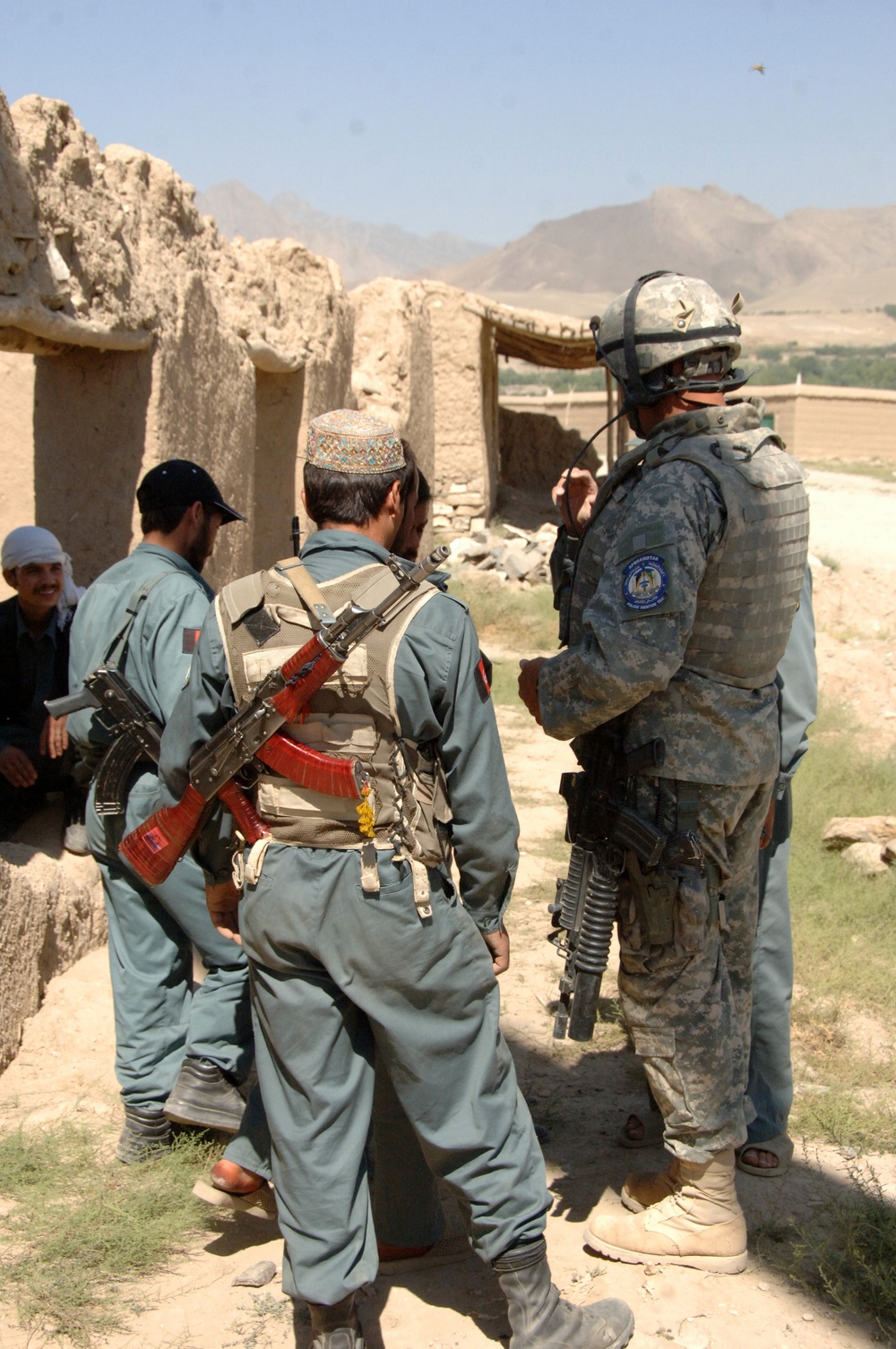 Conex Moved at Afghan National Police Checkpoint