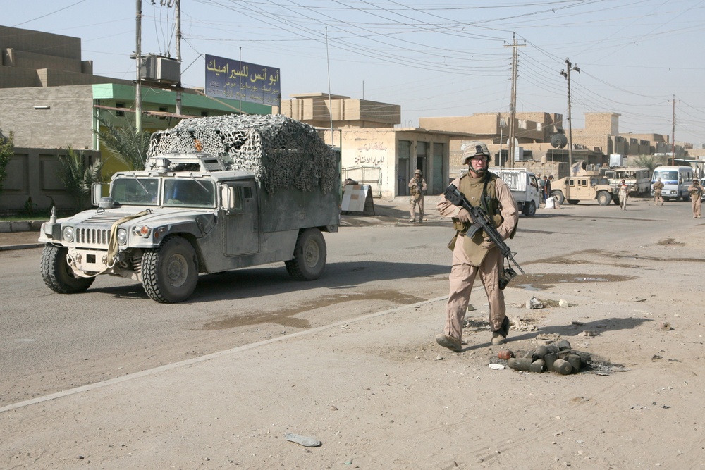 Marines Conduct Ops in Fallujah