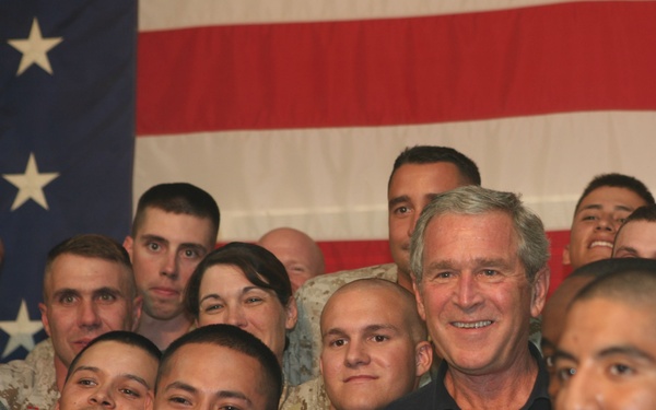 President Bush Speaks to Service Members