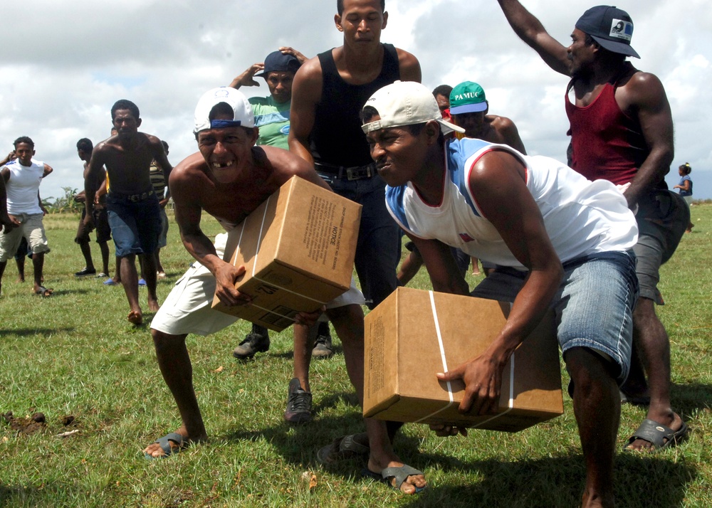 U.S. Navy provides disaster relief to regions damaged by Hurricane Felix