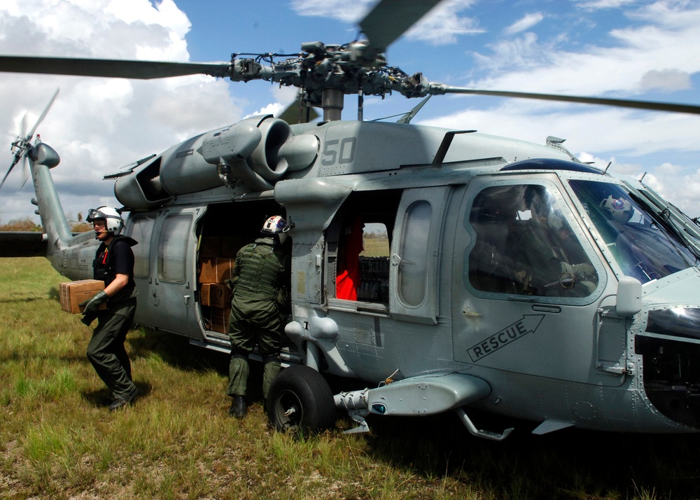 U.S. Navy provides disaster relief to regions damaged by Hurricane Felix