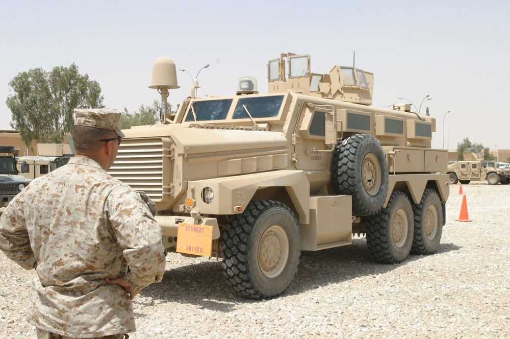 Marine teaches MRAP course