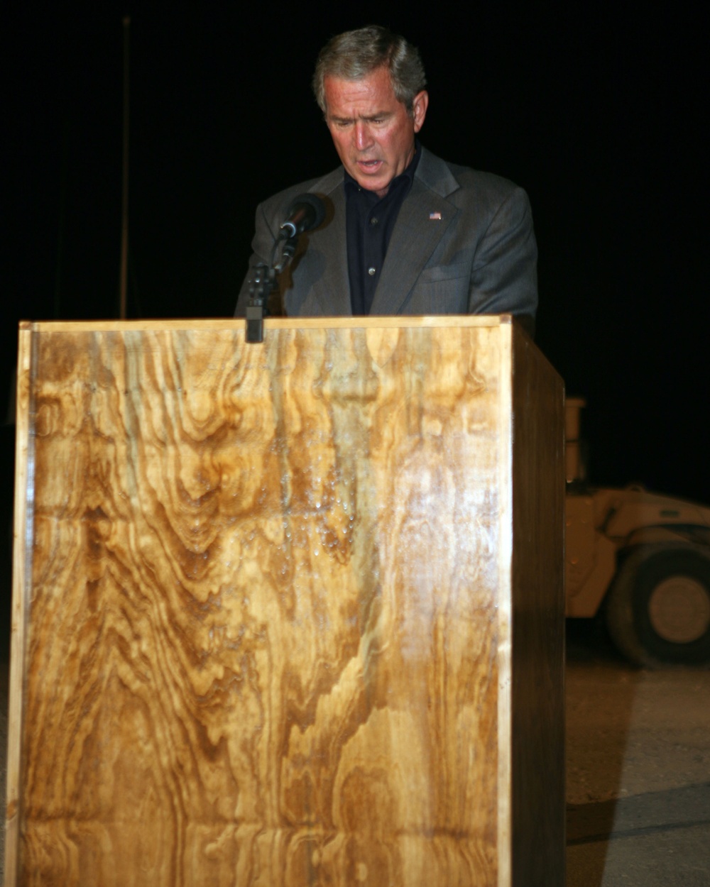 President Bush Visits Al Asad Air Base