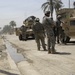 Soldiers patrol the city of Dora