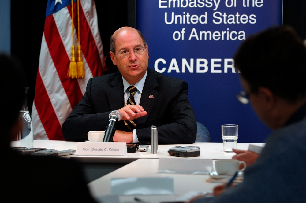 Secretary of the Navy Interviewed by Australian press