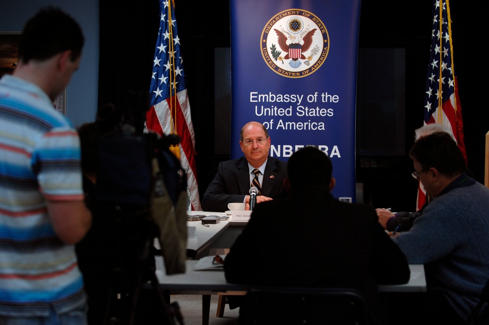 Secretary of the Navy Interviewed by Australian press
