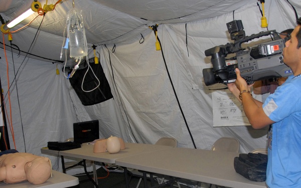 Capt. Douglas Wied speaks to local and national Guatemala media