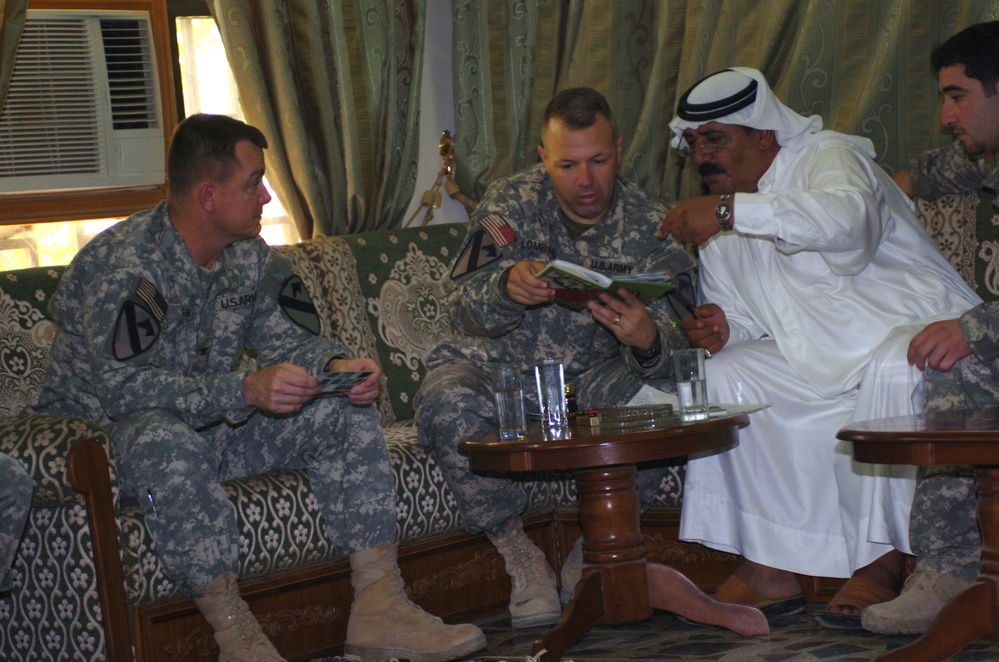 Soldiers Meet with the Locals of the Taji area