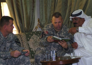 Soldiers Meet with the Locals of the Taji area