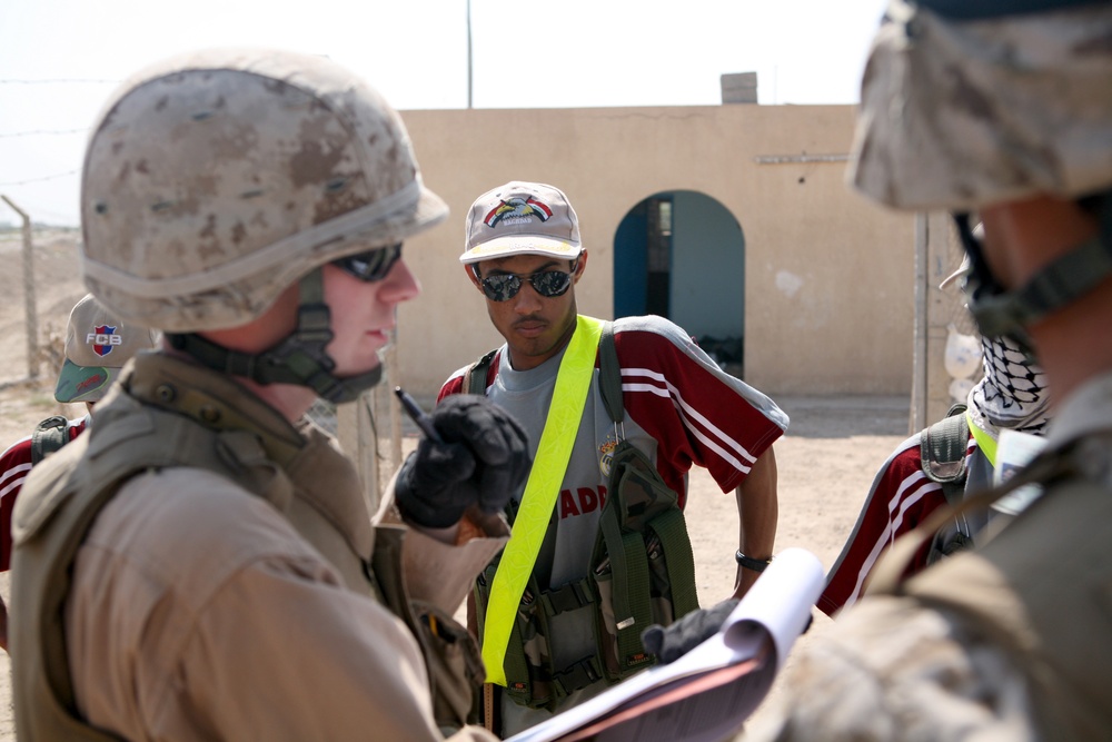 Marines visit Checkpoints in Al Namer