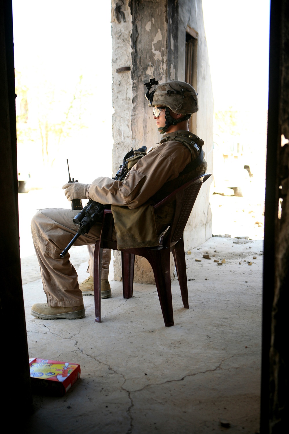 patrol through city of al fallujah