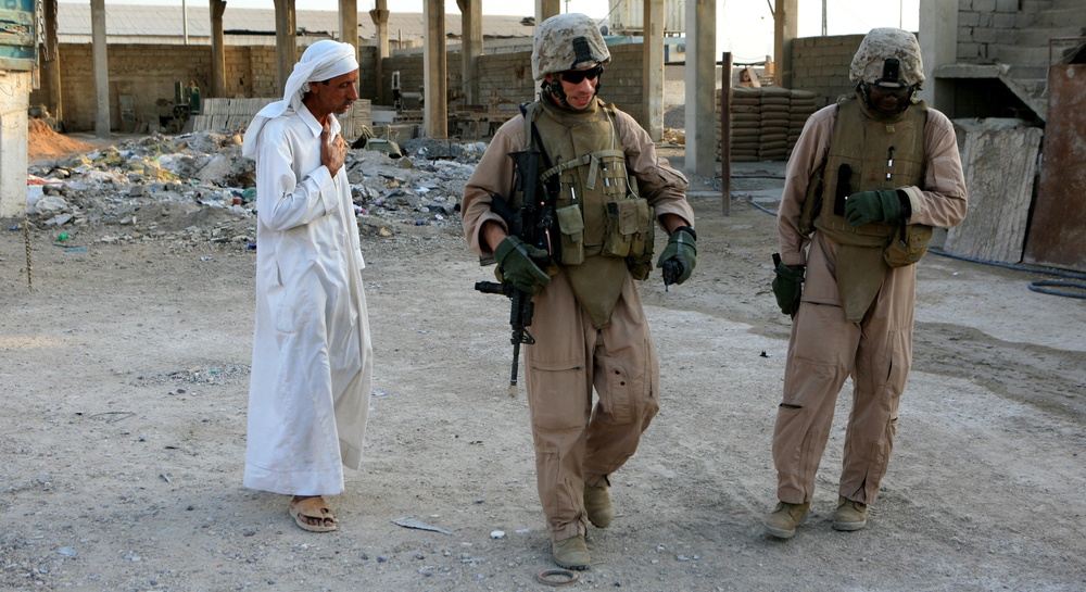 patrol through city of al fallujah