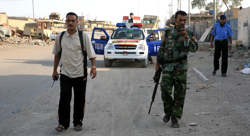 patrol through city of al fallujah