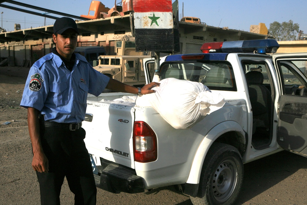 patrol through city of al fallujah