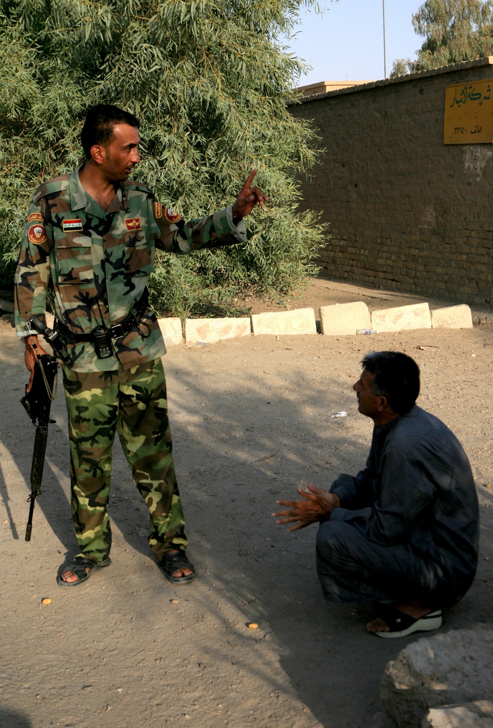 patrol through city of al fallujah