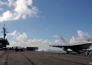 Daytime on the Flight Deck of USS Kitty Hawk