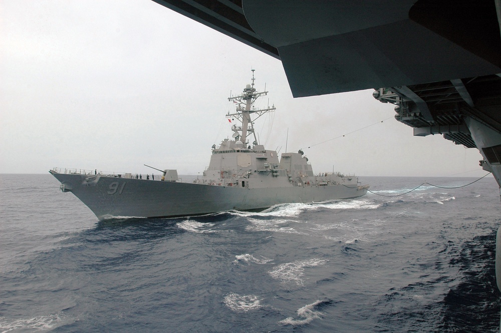 Replenishment At Sea for USS Nimitz