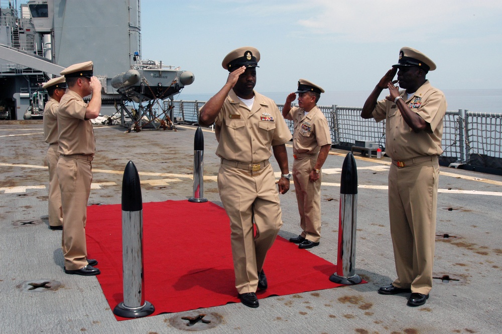 Pinning Ceremony on USS Pearl Harbor