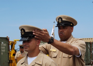 Pinning Ceremony on USS Pearl Harbor