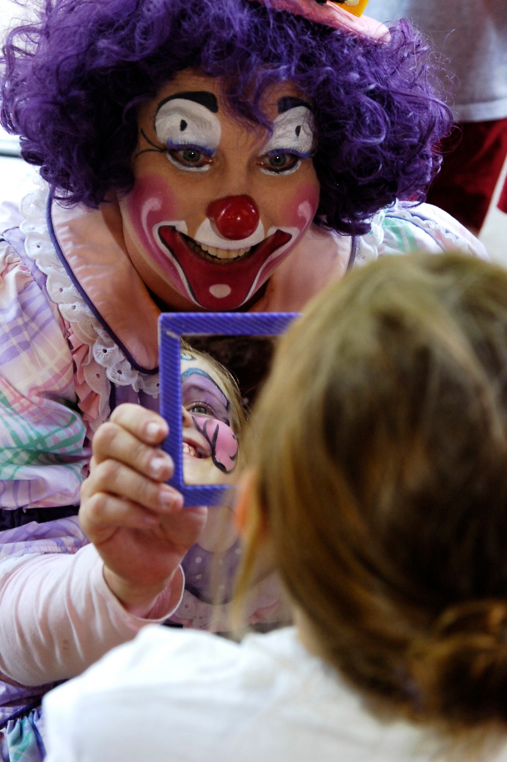 Clowning Around at Welcome-Home Ceremony