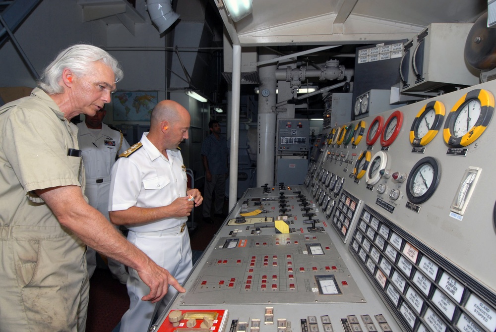 tour of ship's engineering spaces