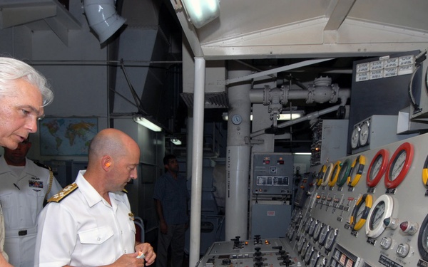 tour of ship's engineering spaces