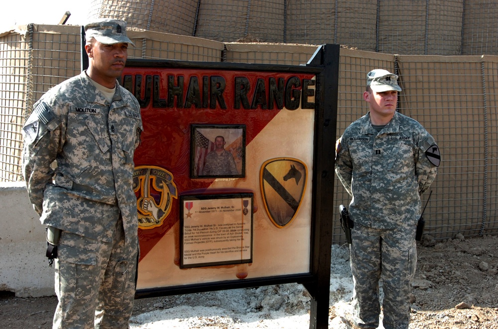Ironhorse Brigade honors memory of fallen Soldier with range dedication