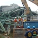 Lifting concrete from I-35 collapse