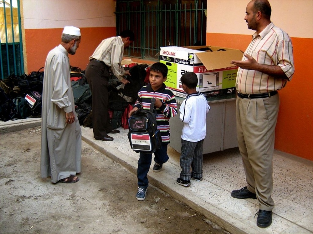 Supply mission provides Iraqi students school basics