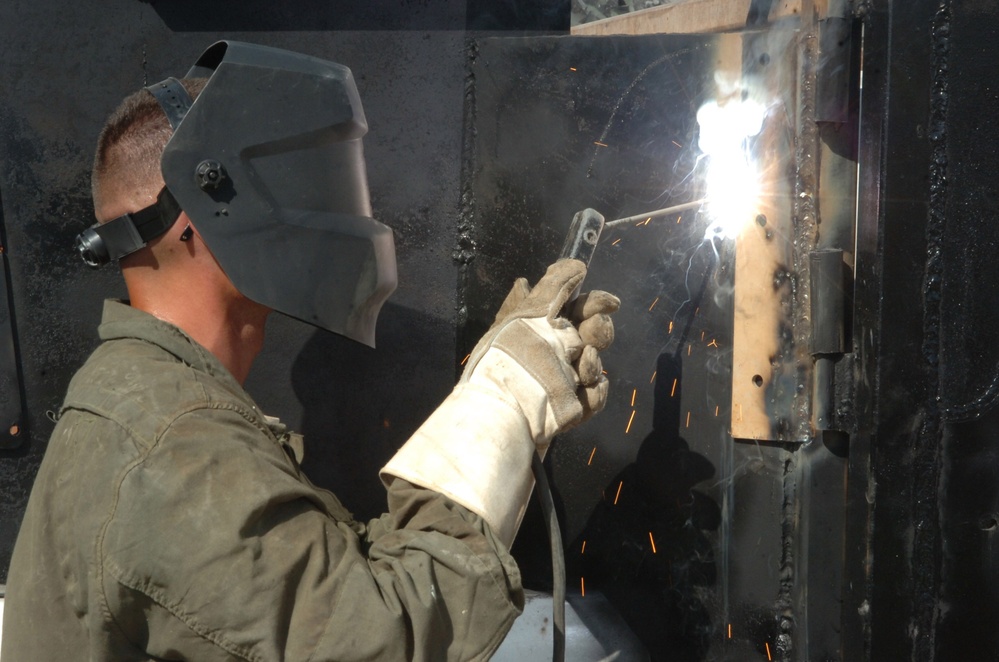 Welders design, build first-ever up-armored IP pick-up
