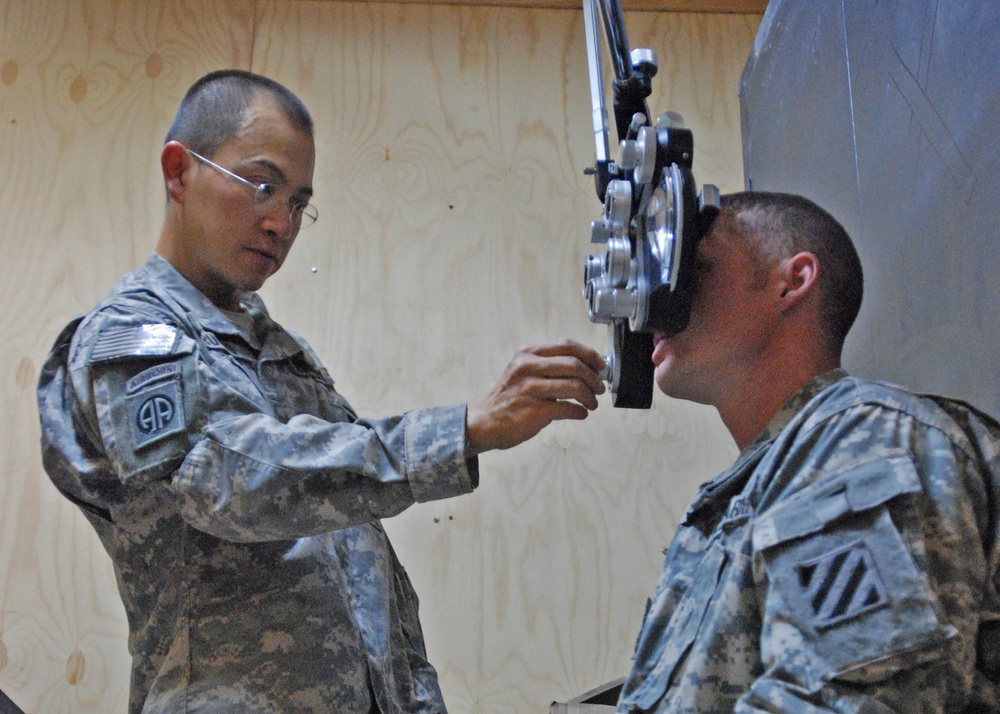 82nd Sustainment Brigade Brings Clear Vision to Forward Troops