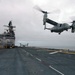 USS Iwo Jima conducts operations with V-22 Osprey