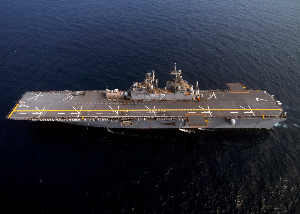 USS Iwo Jima conducting operations at sea