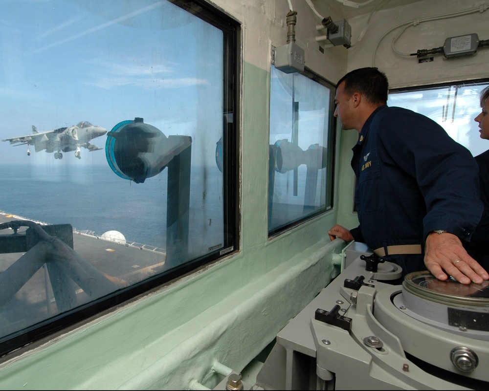 USS Iwo Jima conducting operations at sea