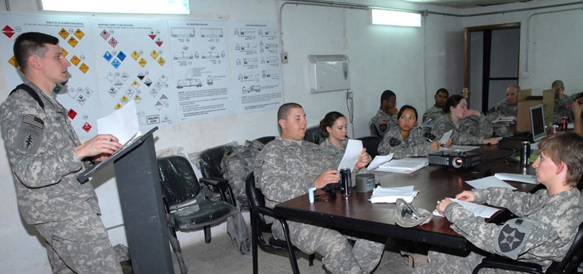 Soldiers receive firefighting training at eastern Baghdad base