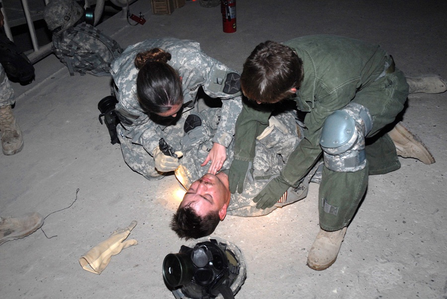 Soldiers receive firefighting training at eastern Baghdad base