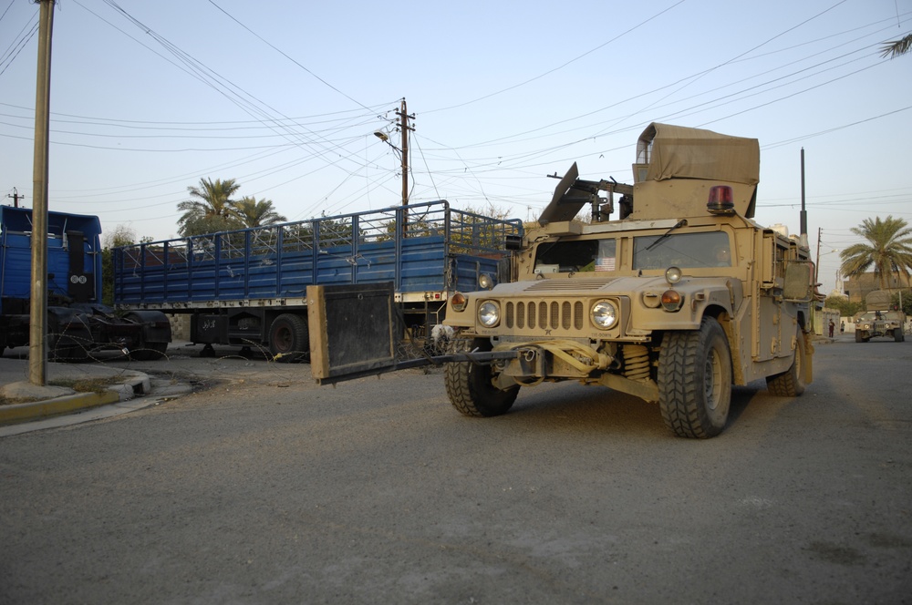 Security on dismounted patrol in Baghdad