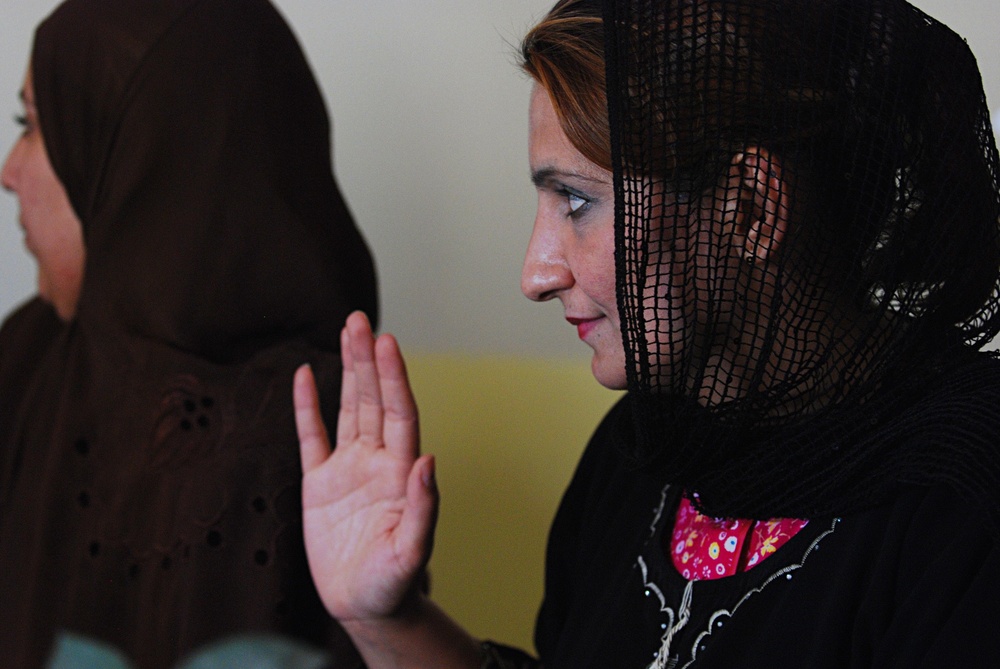 First female Security Volunteers graduate in Adhamiyah