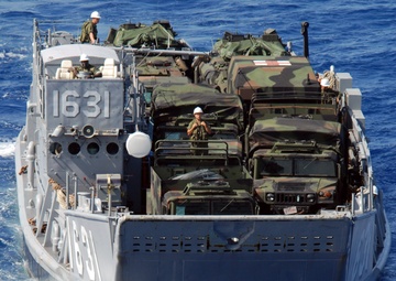 Landing Craft docks at USS Tortuga