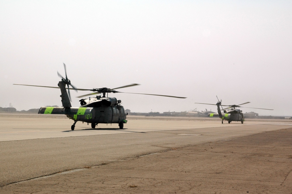MH-60S Seahawk launches in support of the San Diego wildfires