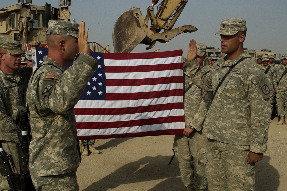 Engineer troops re-enlist with pride