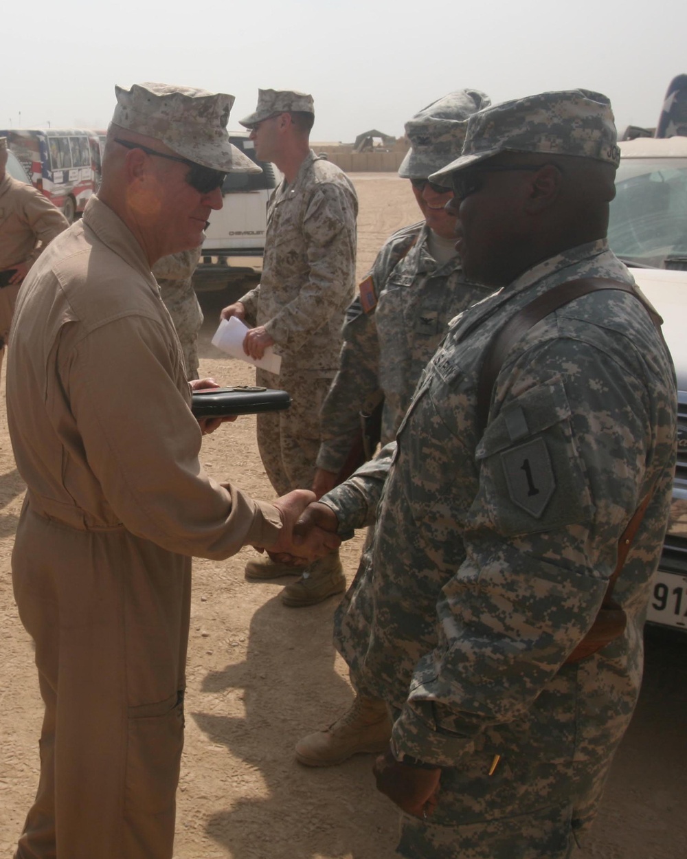 Marine general addresses troops