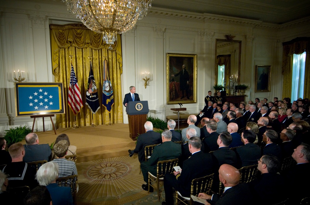 President George W. Bush remarks during the Medal of Honor ceremony
